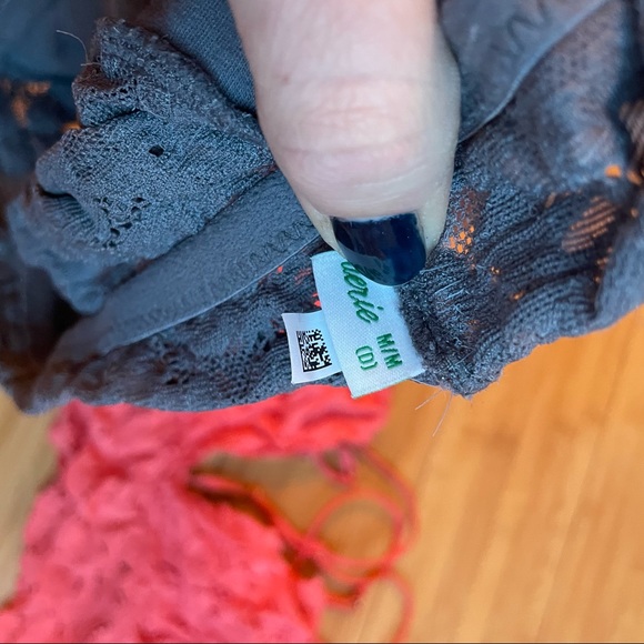 2 bra bralette lot Aerie sz Medium grey orange - Picture 5 of 5